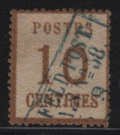 Alsace Lorraine - N°5 Obliteration Bleue Feldpost Relais N°58 - Used Stamps