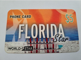 UNITED STATES USA AMERIKA /$5,-/ PREPAID /FLORIDA STAR  / VERY FINE USED/      **17015** - Amerivox