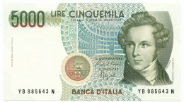 5000 LIRE BANCA D'ITALIA VINCENZO BELLINI LETTERA B 12/01/1988 FDS-/FDS - Sonstige & Ohne Zuordnung