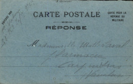 1914  CARTE POSTALE  Réponse Du Militaire - Storia Postale