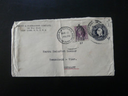 Entier Postal Stationery New York Hudson Term. Annex. To Germany 1934 (ex 1) - 1921-40