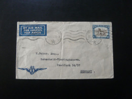 Lettre Par Avion Air Mail Cover Pietermaritzburg South Africa To Germany 1936 - Africa Tedesca Del Sud-Ovest