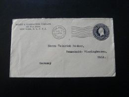 Entier Postal Stationery New York Hud. Term. Annex. To Germany 1933 - 1921-40
