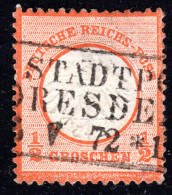 DR 1/2 Gr. Kl. Brustschild M. Sachsen-R3 STADTPOST DRESDEN - Saxony