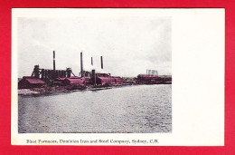 E-Canada-64P140  SYDNEY, Blast Furnaces, Dominion Iron Ans Stell Company, Cpa Colorisée Précurseur - Cape Breton