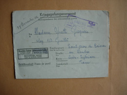 Prisonnier De Guerre. Lettre Envoyée Le 27 Décembre 1944 à Saint-Jean De Boiseau (France) - WW II (Covers & Documents)