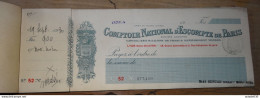 Chequier Comptoir National D'Escompte De Paris - 1930 - Encore 16 Cheques Presents ...... Caisse-50 - Chèques & Chèques De Voyage