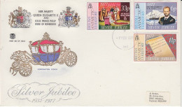 British Antarctic Territory (BAT) Silver Jubilee FDC Ca Halley Bay 7 FEB 1977 (AG159) - FDC