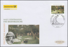 2974 Liebermann: Rasenbleiche, Nassklebend, Schmuck-FDC Deutschland Exklusiv - Briefe U. Dokumente