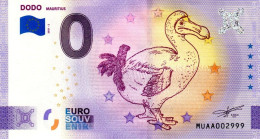 Billet Souvenir - 0 Euro - Mauritius - Dodo (2021-2 - ANNIVERSARY EDITION) - Pruebas Privadas