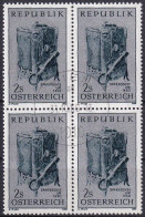 ÖSTERREICH 1969 Mi-Nr. 1317 Viererblock O Used - Aus Abo - Used Stamps