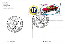 ITALIA - 1984 NOVARA 10° Mostra Francobollo Sportivo (cerchi Olimpici, Mazze Da Hockey Su Pista) Su Cartolina Ill.- 4926 - Hockey (su Erba)