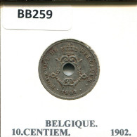 10 CENTIMES 1902 FRENCH Text BELGIUM Coin #BB259.U.A - 10 Centimes