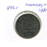 2 FRANCS 1981 FRANCE Coin Semeuse French Coin #AN366.U.A - 2 Francs