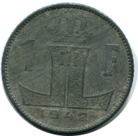 1 FRANC 1942 BÉLGICA BELGIUM Moneda BELGIE-BELGIQUE #AX373.E.A - 1 Frank