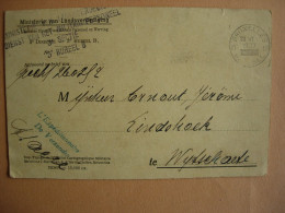 Belgique. Lettre Envoyée De Bruxelles Vers Wijschaete Le 23.6.1933. Service Personnel Militaire - Storia Postale