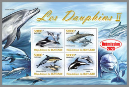 BURUNDI 2023 MNH Dolphins Delphine REISSUE 2023 M/S II – OFFICIAL ISSUE – DHQ2425 - Dolphins