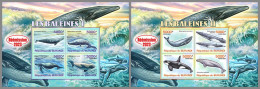 BURUNDI 2023 MNH Whales Wale REISSUE 2023 2M/S – OFFICIAL ISSUE – DHQ2425 - Balene