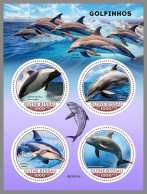 GUINEA-BISSAU 2023 MNH Dolphins Delphine M/S – OFFICIAL ISSUE – DHQ2425 - Dolphins