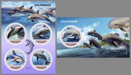 GUINEA-BISSAU 2023 MNH Dolphins Delphine M/S+S/S – OFFICIAL ISSUE – DHQ2425 - Dolphins