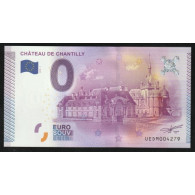 FRANCE - 60500 - CHANTILLY - 0 EURO SOUVENIR - CHÂTEAU - 2015-1 - Pruebas Privadas