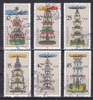 Germany GDR, 1987, Erzgebirge Christmas Pyramids, Set, USED - Usati