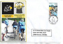 Team LottoNL–Jumbo (Dutch Professional Bicycle Racing Team)TOUR DE FRANCE 2016, ETAPE ANDORRE 12 JUILLET - Briefe U. Dokumente