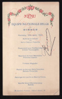 Equipe Nationale Belge 1929 - Signé Par GUSTAVE BOESMAN - Menu Restaurant Frascati, Oxford Street, W - 15.6 X 9.5 Cm - Autografi