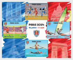 Monaco 2024 Olympic Games Paris Olympics Block MNH - Blocks & Kleinbögen