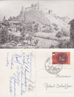 AK  "Greyerz - Mittelalterliche Illustration"  (Philatelisten Ausflug)      1984 - Lettres & Documents