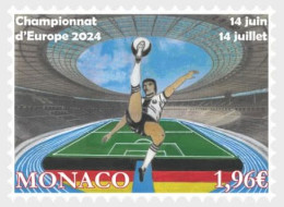 Monaco 2024 EURO FIFA Cup Football Germany Stamp MNH - Unused Stamps