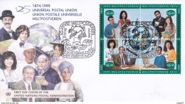 1999 UNO Wien FDC 125 Jahre Weltpostverein (UPU) - Brieven En Documenten