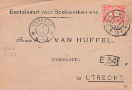 Utrecht Boekhandel Van Huffel Bestelkaart RM606 - Utrecht