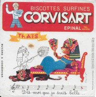 Buvard Annees  50's NEUF BISCOTTES CORVISART EPINAL   DIS MOI QUE JE SUIS BELLE  THAIS - Zwieback