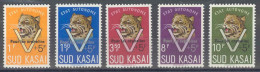 Kasai COB 20A/24A Luipaard-Léopard Opdruk-surcharge "Pour Les Orphelins" 1961 MNH - Sud Kasai