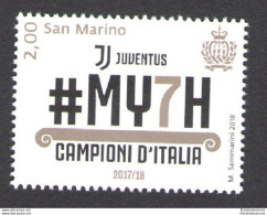 2018 San Marino Juventus Campioni D'Italia 2017/2018 1 Valore MNH** - Blocks & Sheetlets