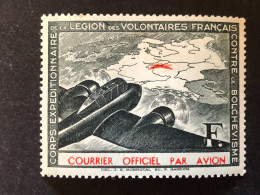 Timbre 4 F Vert Foncé, Neuf * - Guerre (timbres De)