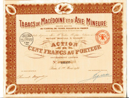 TABACS De MACÉDOINE Et D'ASIE MINEURE - Agriculture