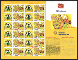 India 2024 Lays,PEPSICO,Potato, Food,Chips,Gastronomy,Woman Empowerment, Farmer,Tractor,Full Sheet,MNH (**) Inde, Indien - Unused Stamps