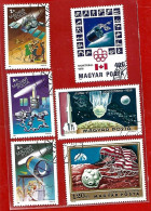 18 Timbres Magyar Posta 1969 1974 1975 1976 1977 1978 1980 1986 2scans Explorations Espace Satellites Cosmonautes - Altri & Non Classificati