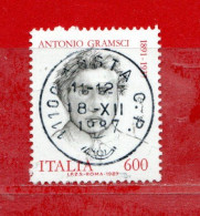 Italia ° -  1987 - GRAMSCI - . Unif. 1812 . - 1981-90: Usati