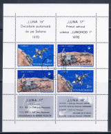 Romania 1971 Mi# Block 82 Used - Luna 16, Luna 17 And Lunokhod 1 / Space - Europa