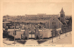 LA COURNEUVE - Vue Panoramique Du Cimetière - L'Eglise Et L'Ecole - Très Bon état - La Courneuve