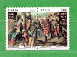 Italia °- Anno 1989 - NATALE - COPPIA.  Unif  1902-1903 - 1981-90: Usati