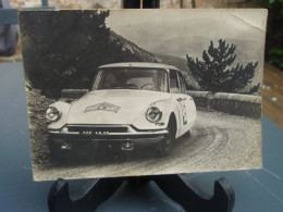 Cpsm La Citroën DS 19 De Trautmann- Chopin Dans Le Col De Soubeyrand - Coupe Des Alpes 1962 - Rallyes