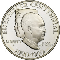 États-Unis, Dollar, Eisenhower Centennial, 1990, Philadelphie, BE, Argent, FDC - Conmemorativas