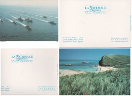 Italy, Ships, Punta Aderci, Stamp Exhibition Vastophil 1992, 2 Postcards - Chieti