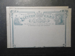 Australien Viktoria GA Karte Kartenbrief 1 Penny Blau"Price 3 Halfpence" */ungebraucht 1 Ecke Fehlt - Covers & Documents