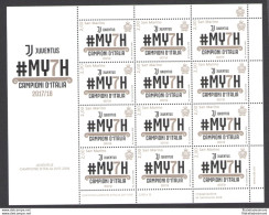 2018 San Marino Juventus Campioni D'Italia 2017/2018 Minifoglio 12 V MNH** - Blocks & Sheetlets