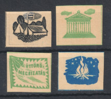 Pioneer ( Scout ) Reward Stamps 1980 HUNGARY - LABEL CINDERELLA VIGNETTE / Tent Flag Fire Stars Museum - Other & Unclassified